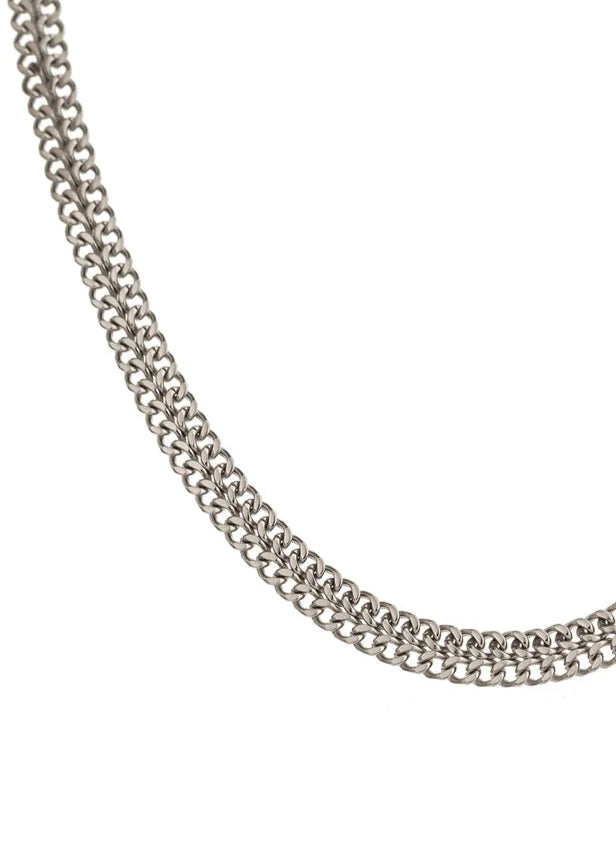 Double Layer Flat Chain Necklace