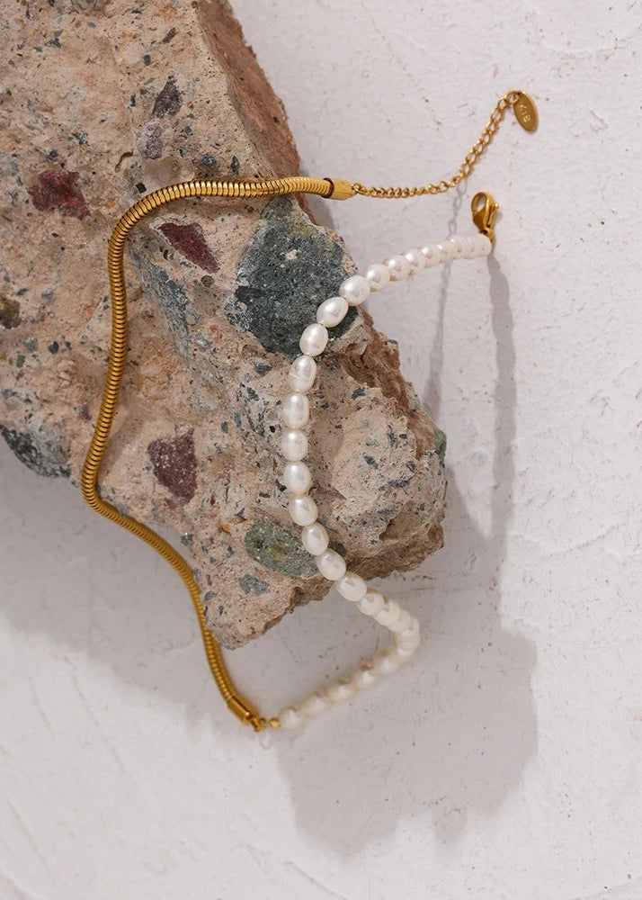 Natural Pearl Chain Necklace