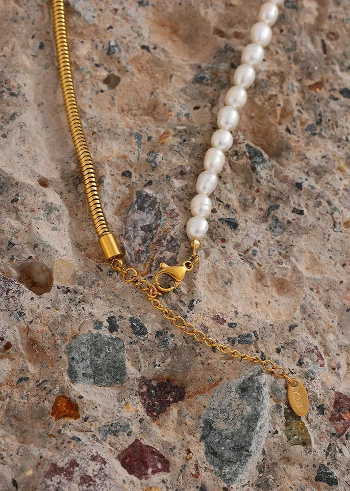 Natural Pearl Chain Necklace