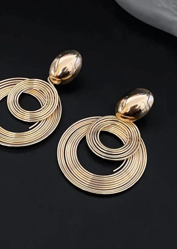 Bean Multilayers Long Drop Earring