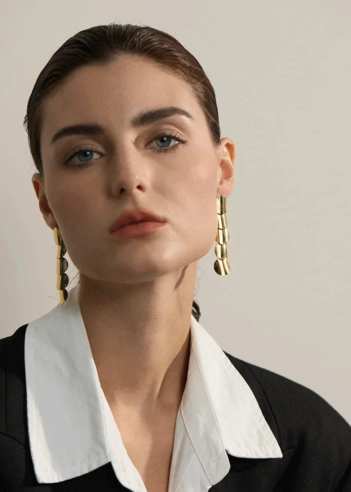 Round Drop Earrings