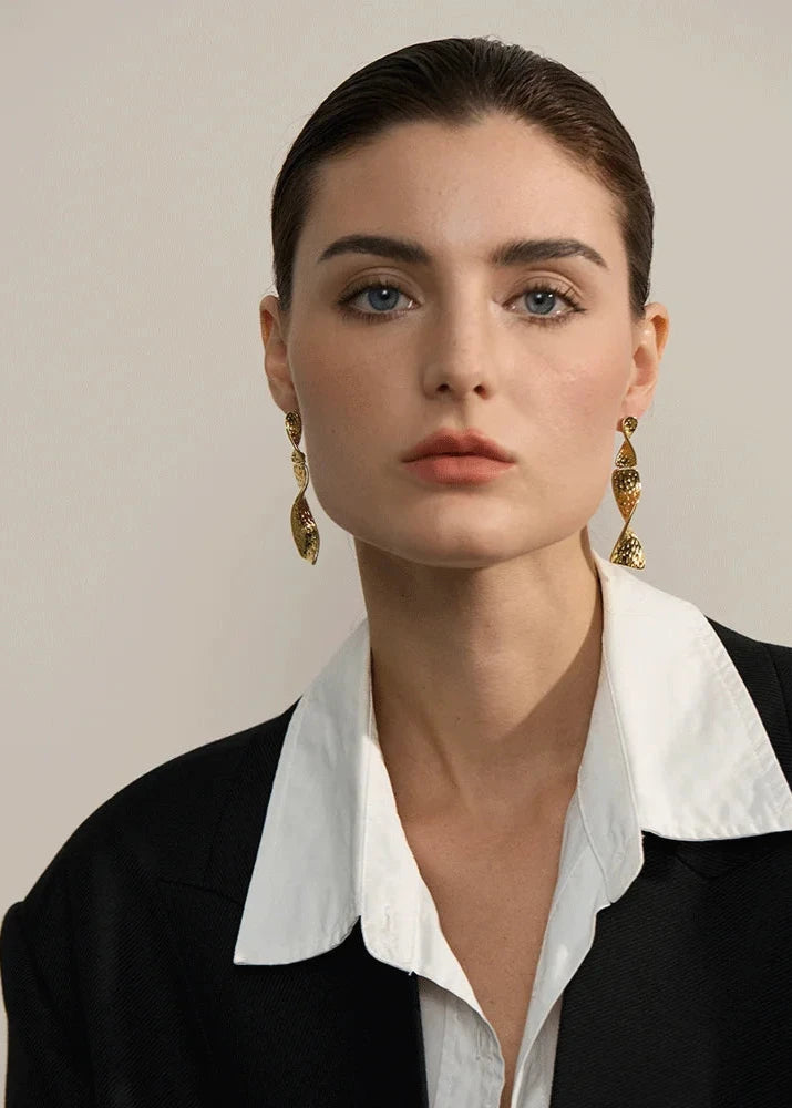 Hammer Large Drop Earrings