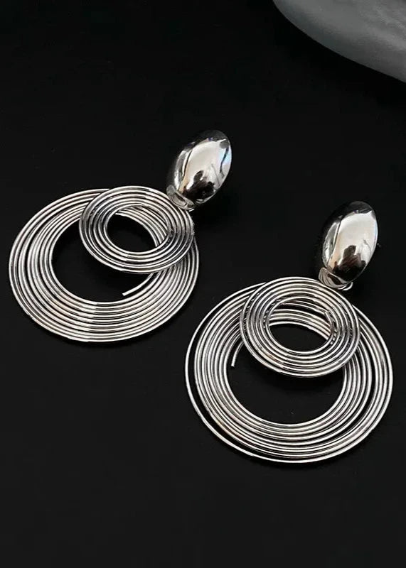 Bean Multilayers Long Drop Earring